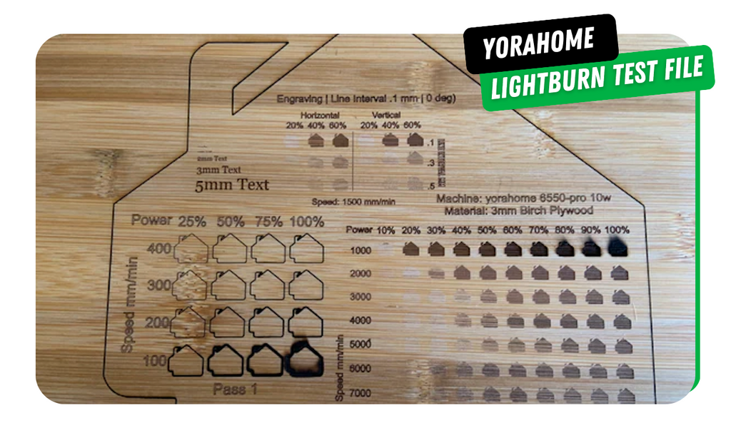 YoraHome How To Test Your Material to Determine Laser Speed and Power  Settings - YoraHome Blog