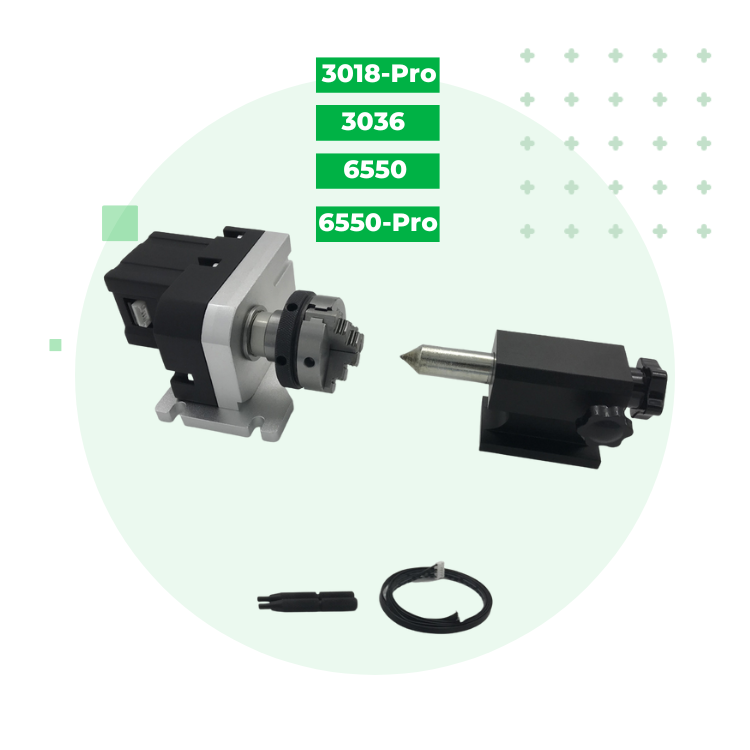 YoraHome 4th Axis Rotary Module (For 3018-Pro, Mandrill 3036, 6550 & 6550-Pro)