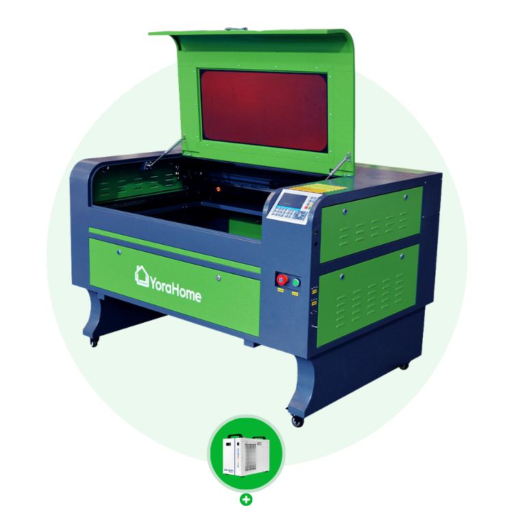 YoraHome® CO2 Laser Engraving Cutting Machine (Including CW-5200 Water Chiller)