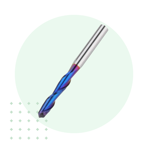 YoraHome CNC Shank Blue Coated Ball Nose Bits (10 Pcs)