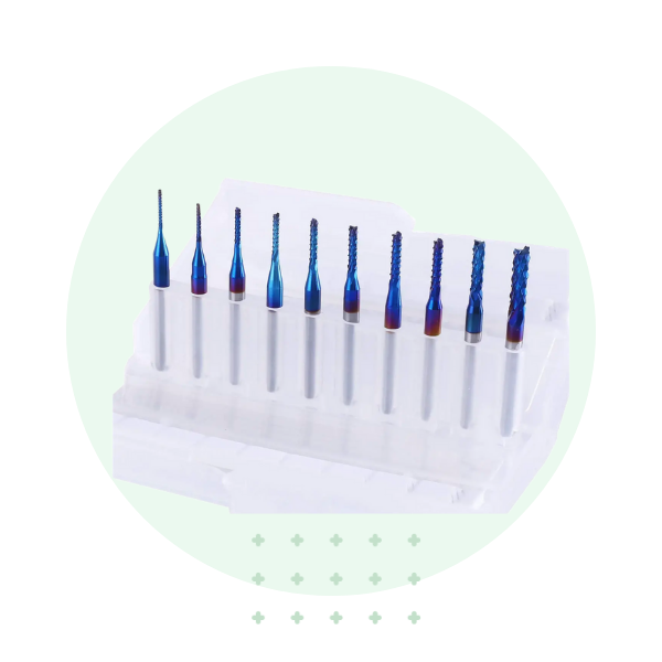 YoraHome CNC Shank Blue Coated Corn Milling Bits (10 Pcs)